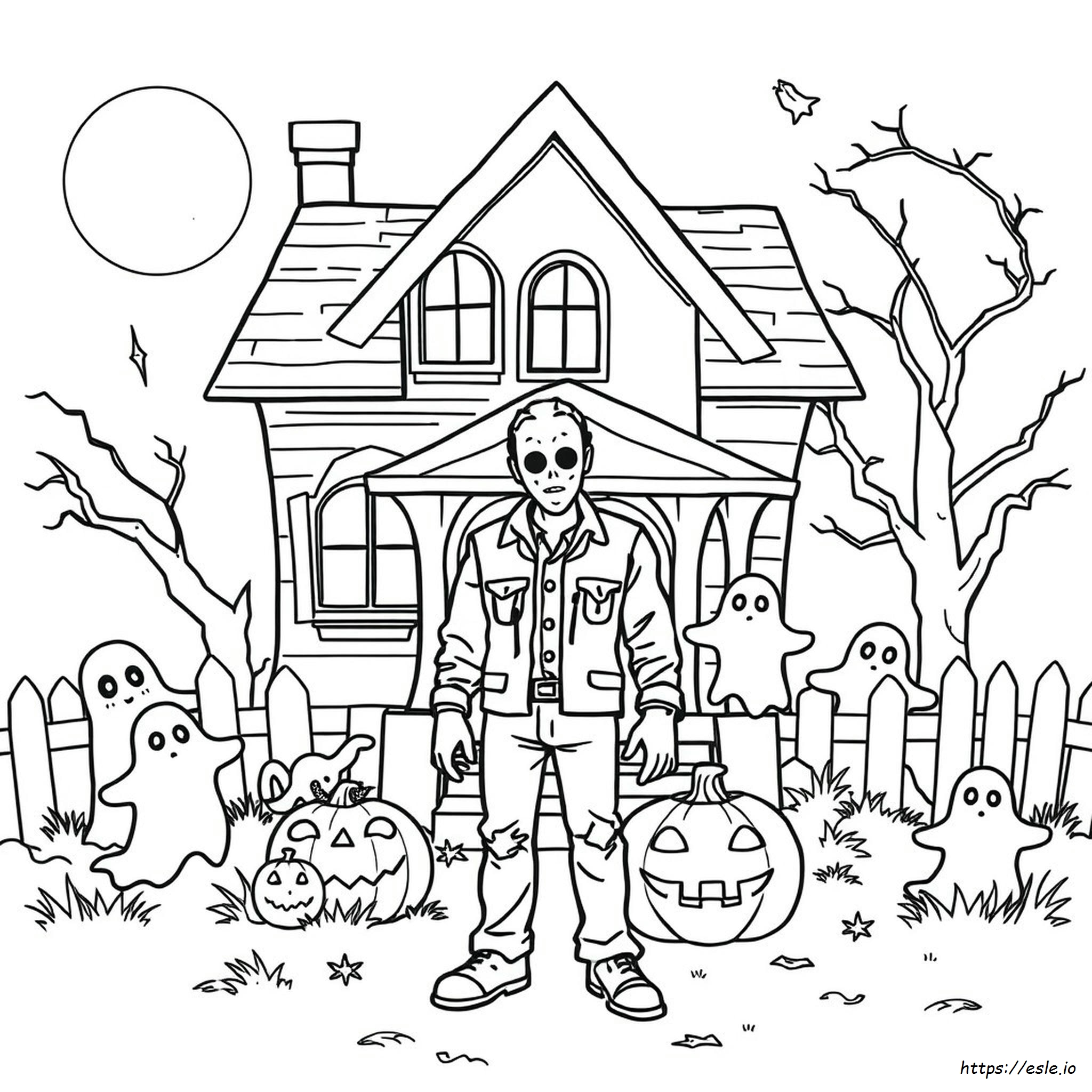 Jason Halloween Kleurplaten kleurplaat