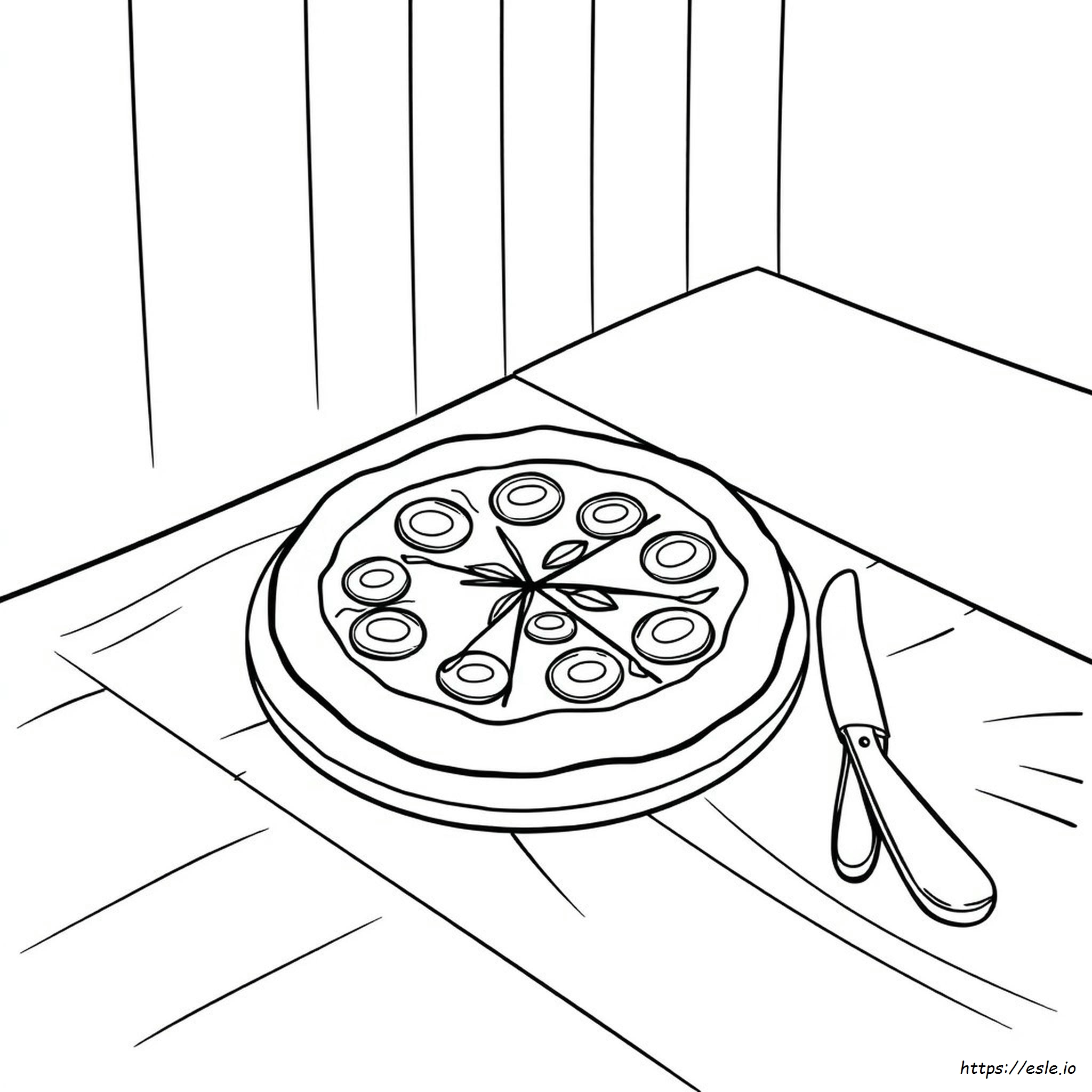 Pizza Coloring Page Printable