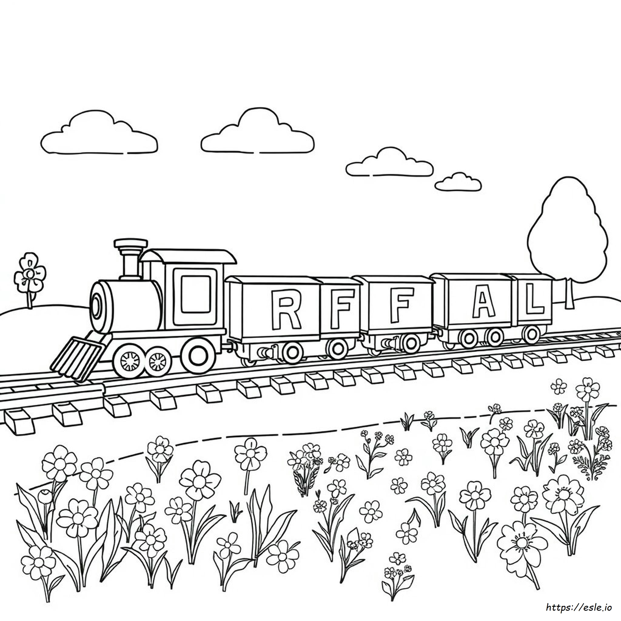 Alphabet Train Coloring Pages