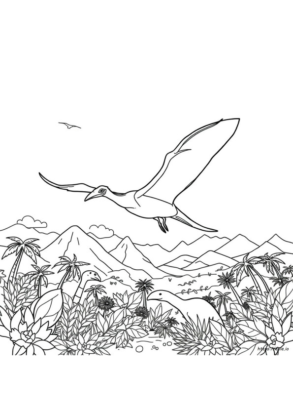 Dinosaurus Kleurplaten Pterodactylus