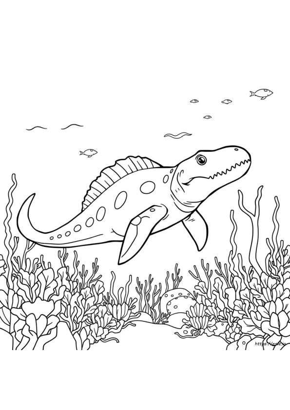 Mosasaurus Boyama Sayfaları