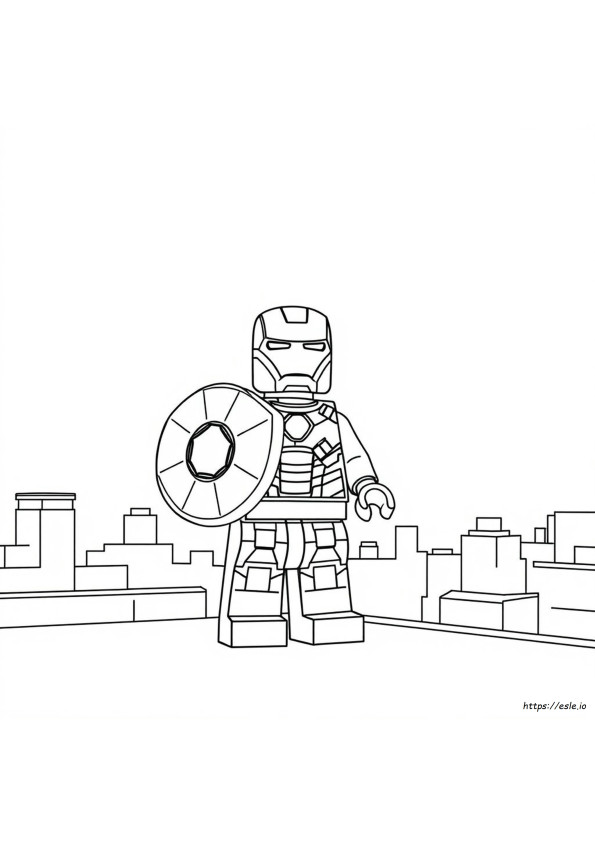 Lego Iron Man Kleurplaat