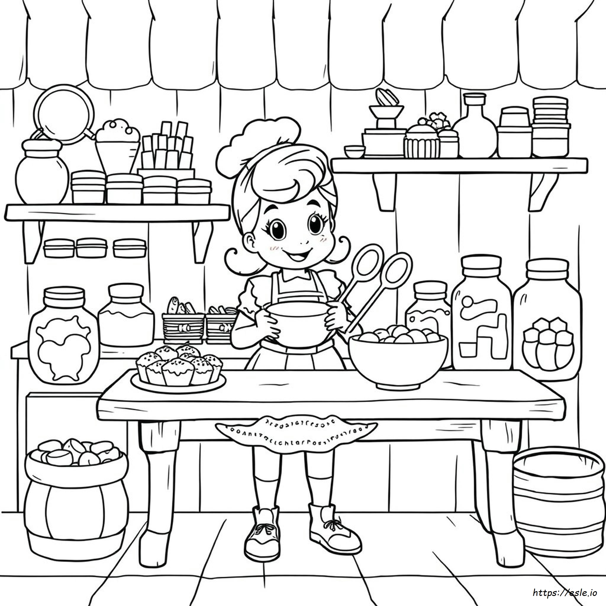 Coco Wyo Baking Coloring Page