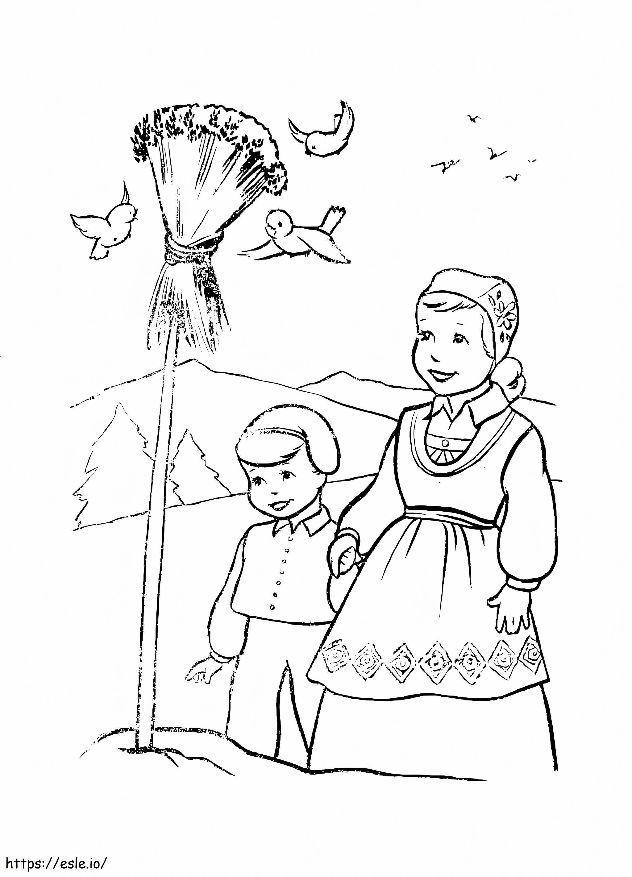 Christmas In Norway coloring page