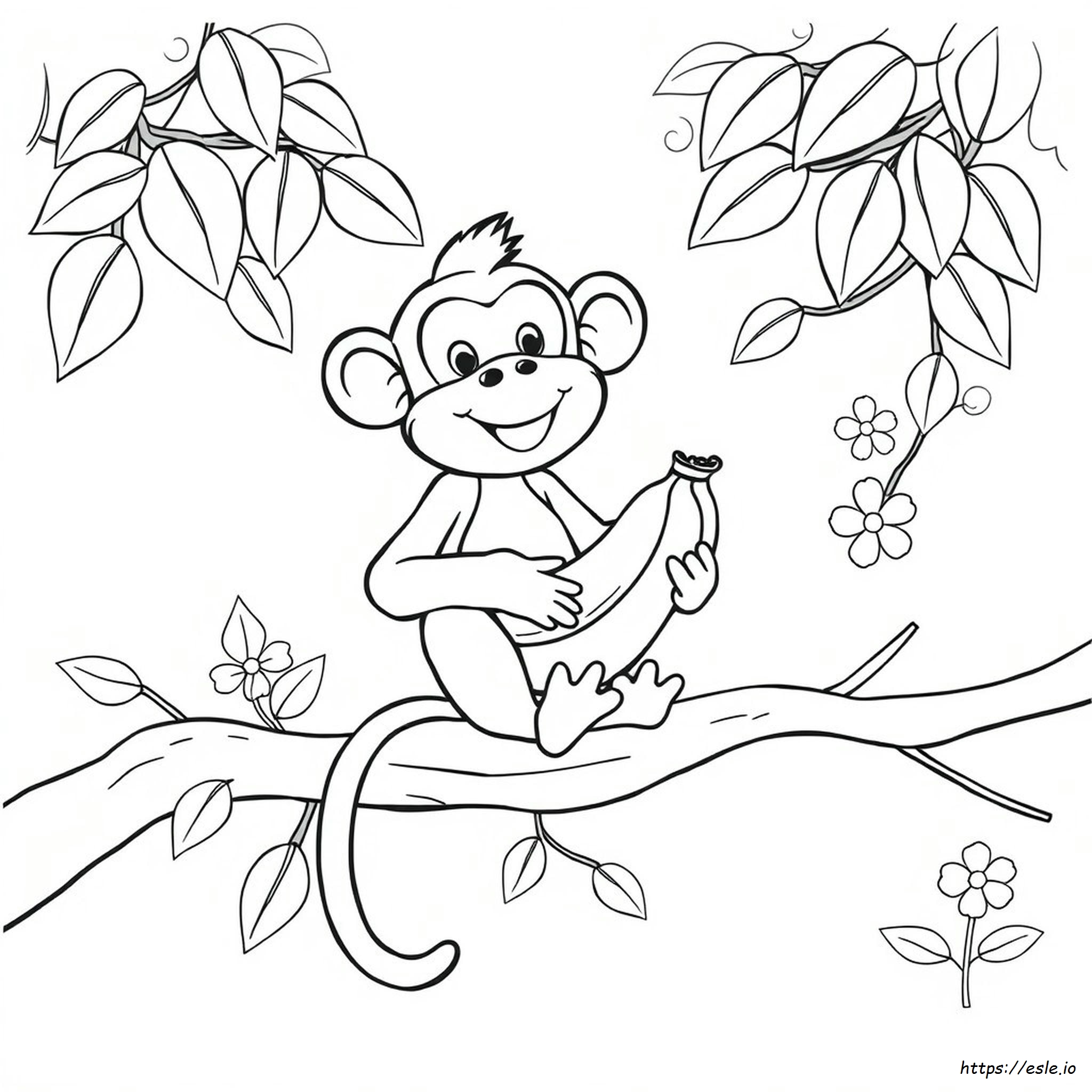 Monkey Coloring Pages For Preschoolers