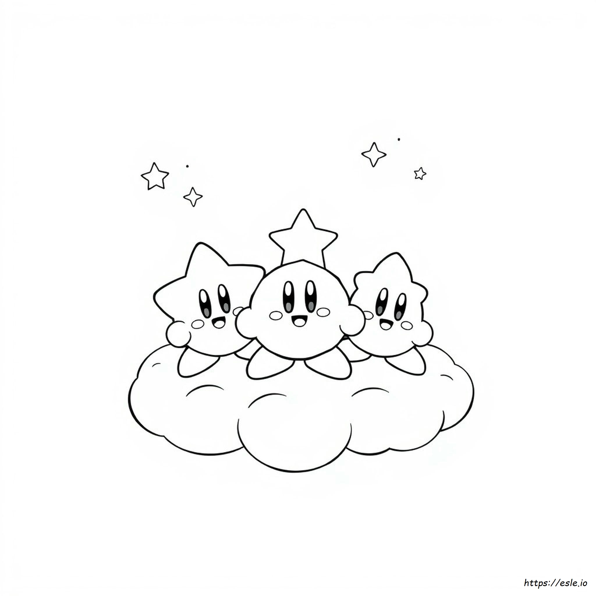 Süße Kirby Star Allies Ausmalbilder