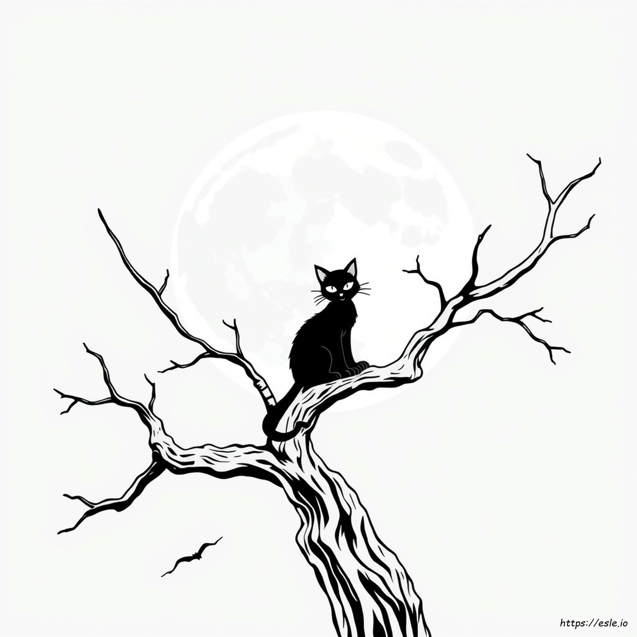Scary Cat Coloring Pages