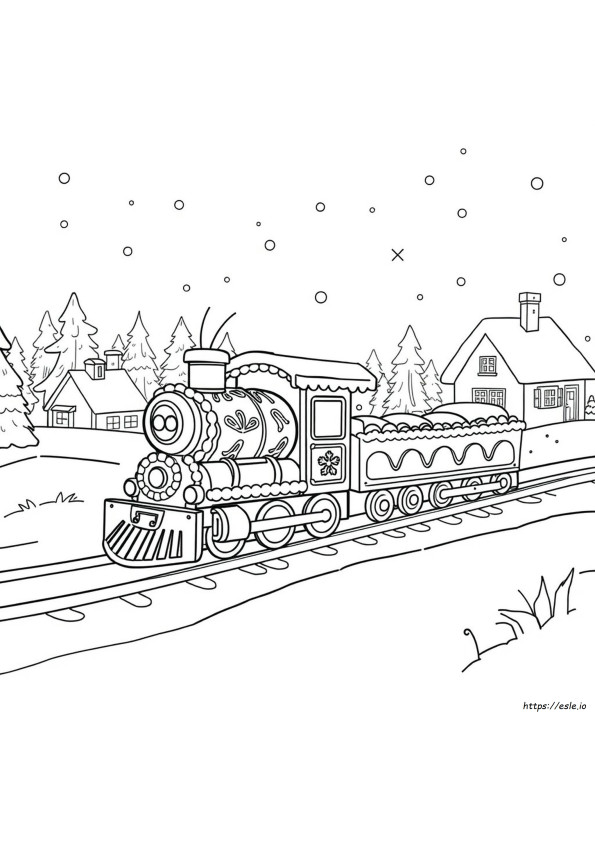 Coloriage Train En Pain D'épices