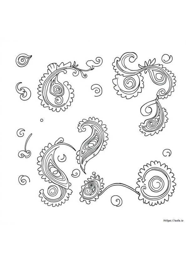Free Printable Paisley Coloring Pages