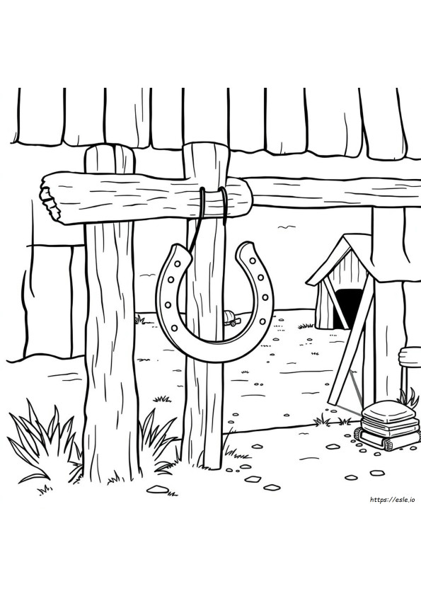 Horseshoe Coloring Sheet