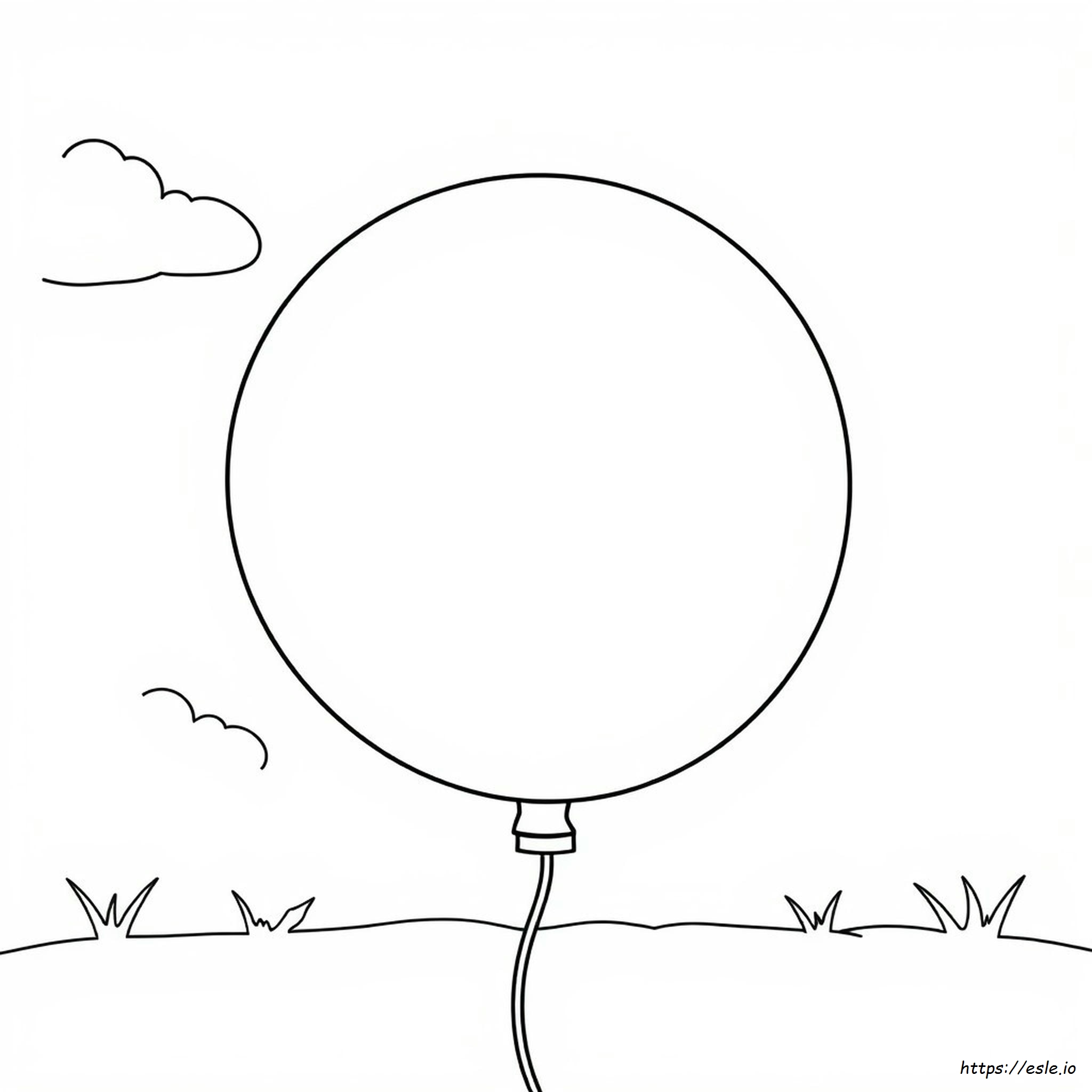 Blank Balloon Coloring Page