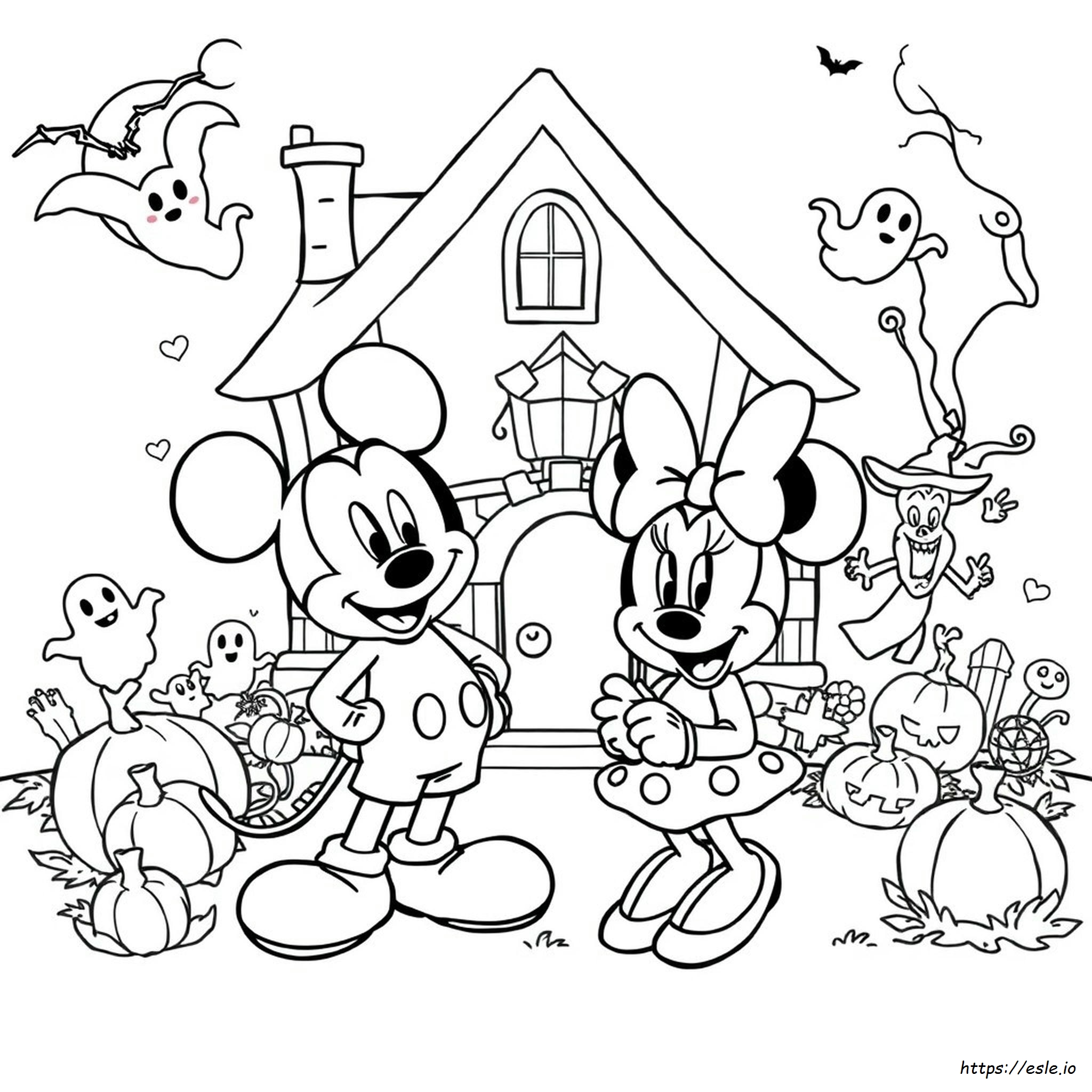 Eenvoudige Disney Halloween Kleurplaten kleurplaat