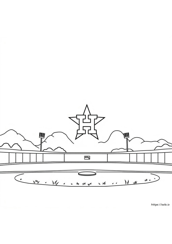 Houston Astros Logo Coloring Page