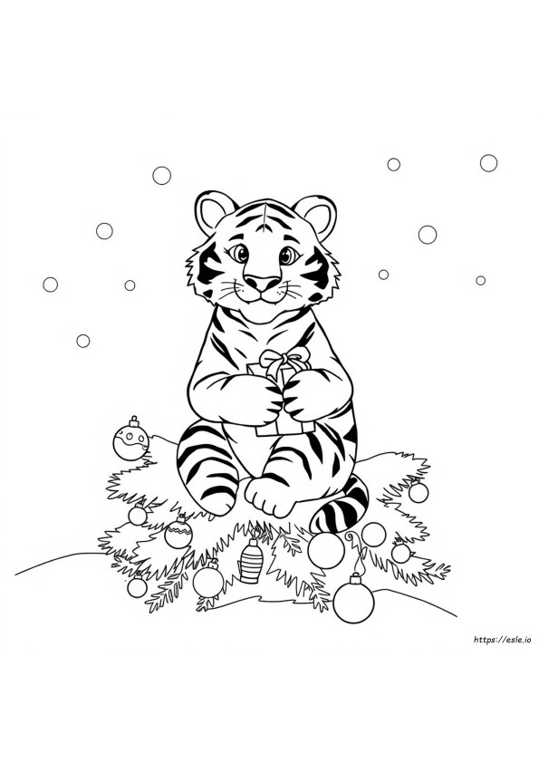 Tigre Di Natale Disegno Da Colorare