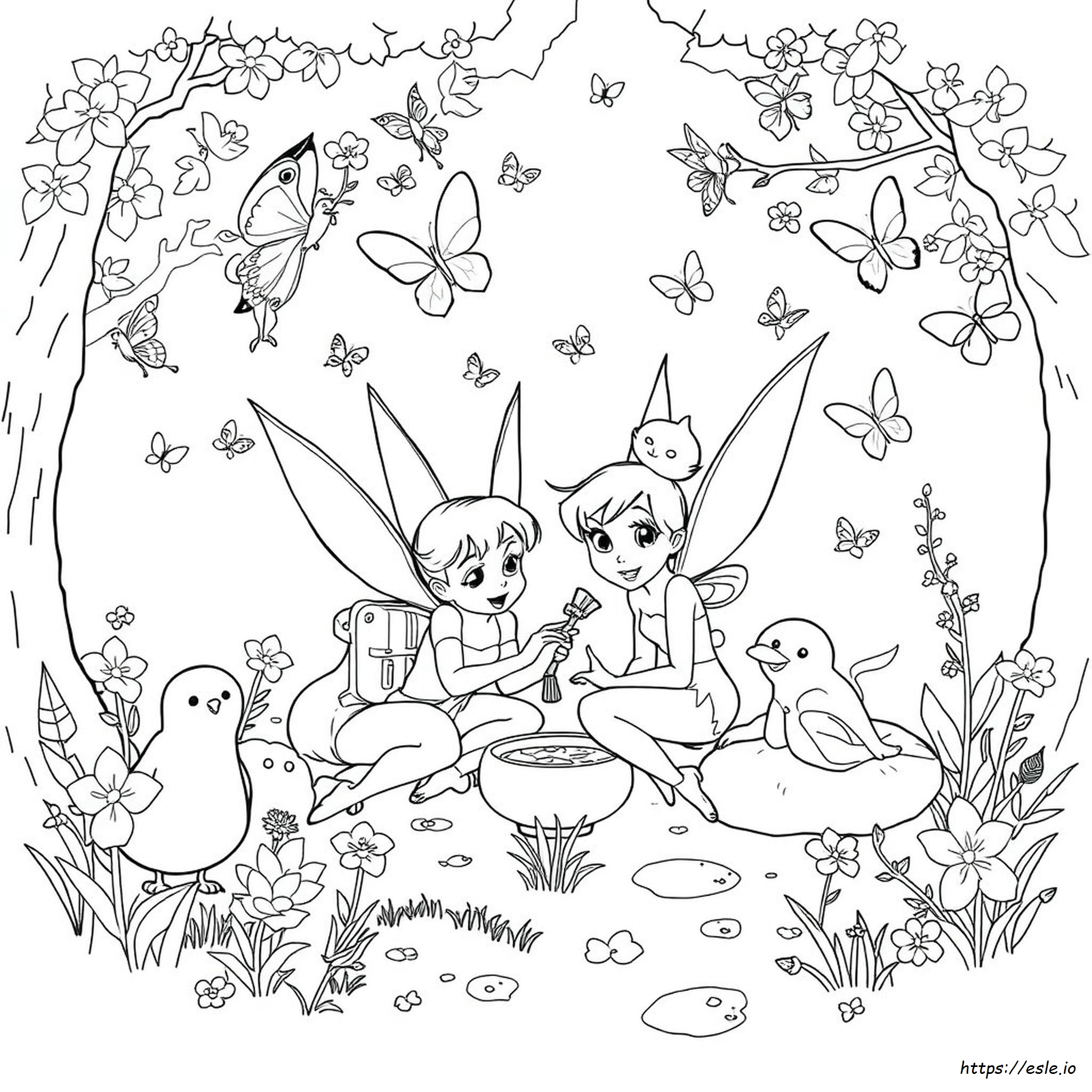 Tinker Bell And Friends Coloring Pages