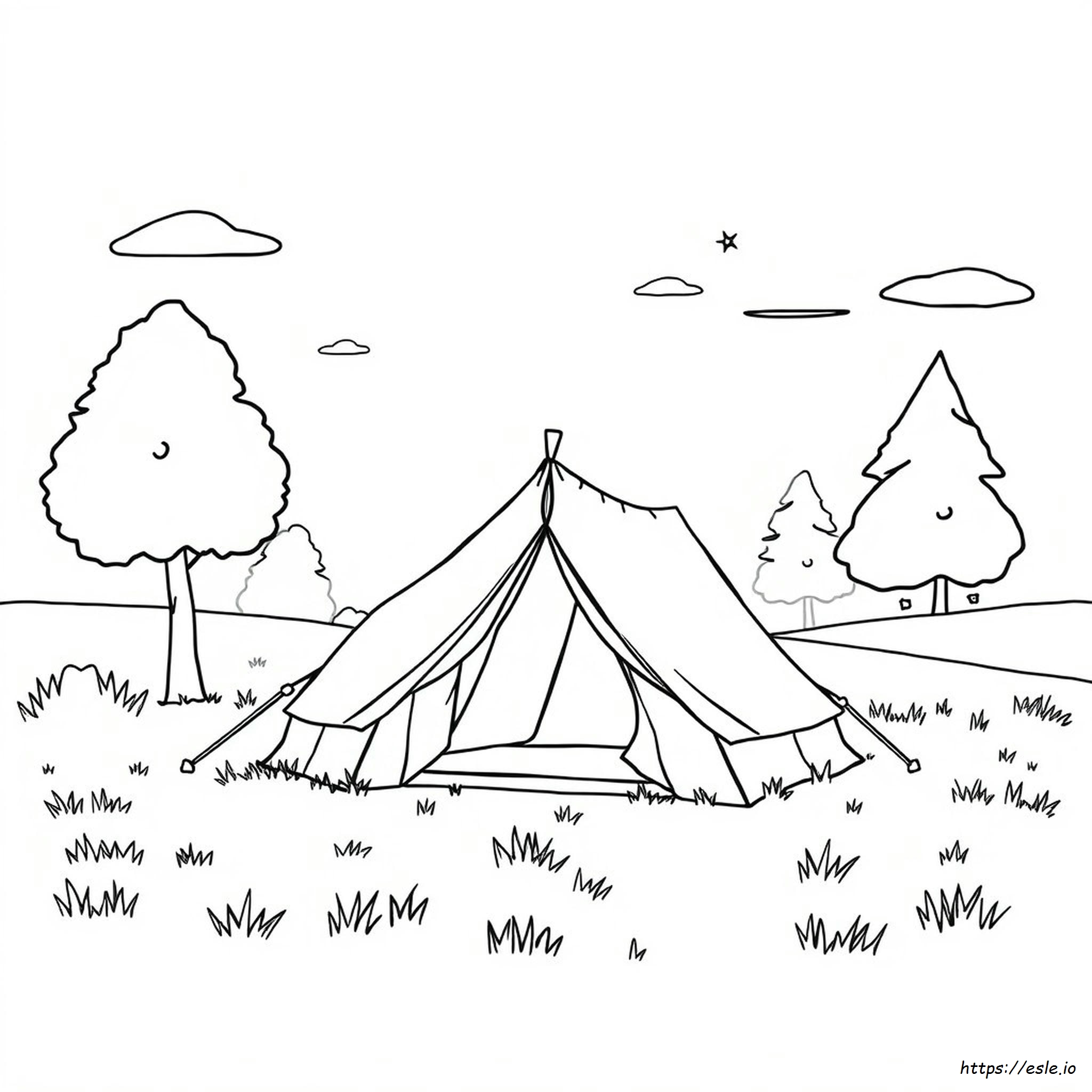 Tent Kleurplaten Printbaar kleurplaat