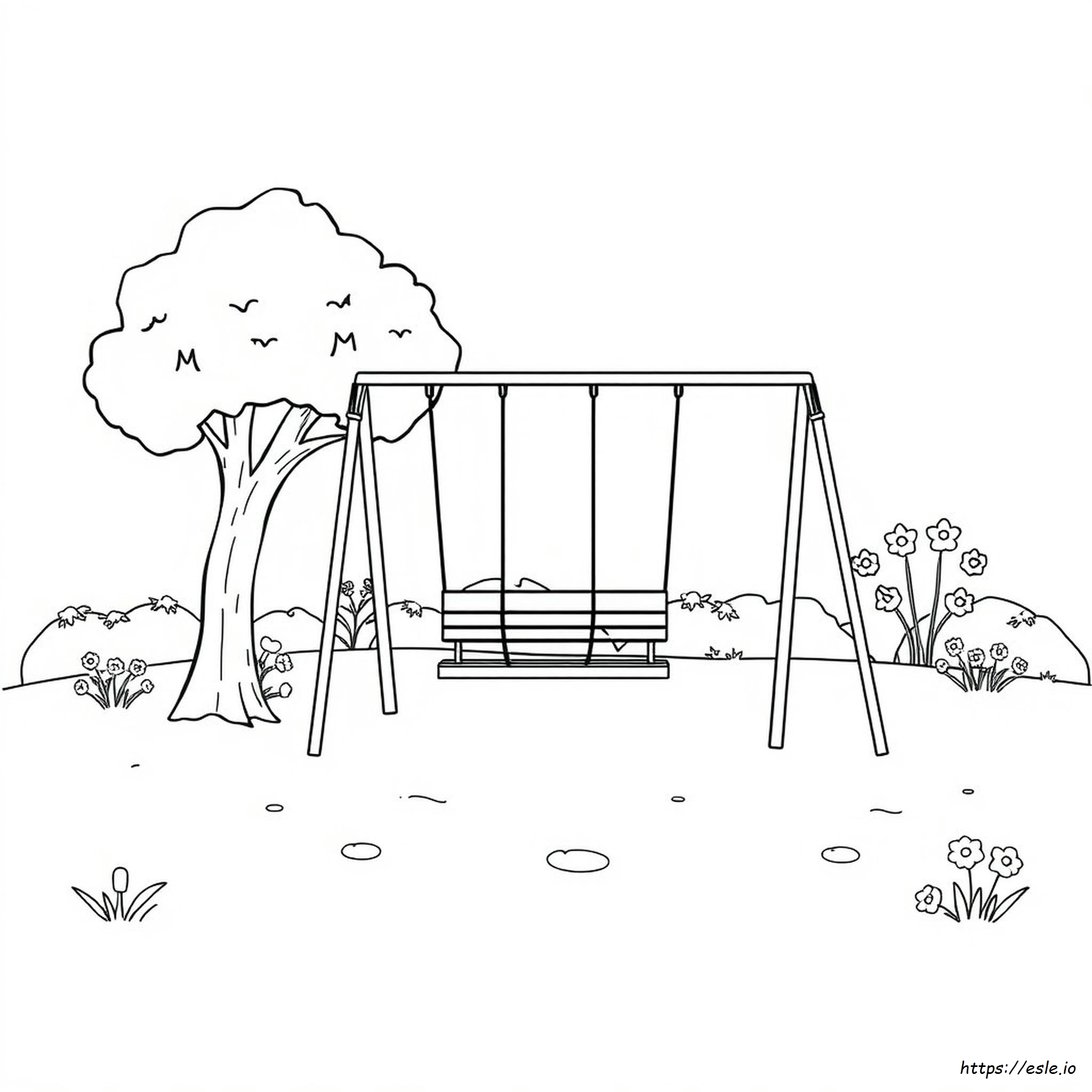 Coloring Page Of A Park
