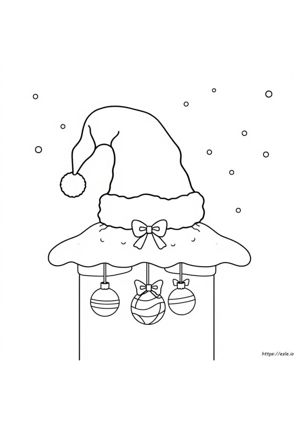 Cappello Di Natale Da Colorare