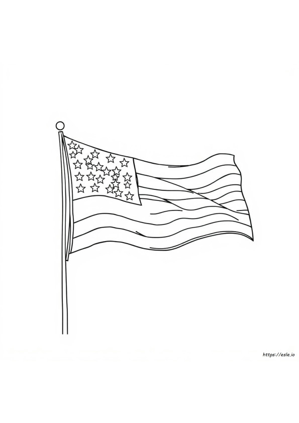United States Flag Coloring Page