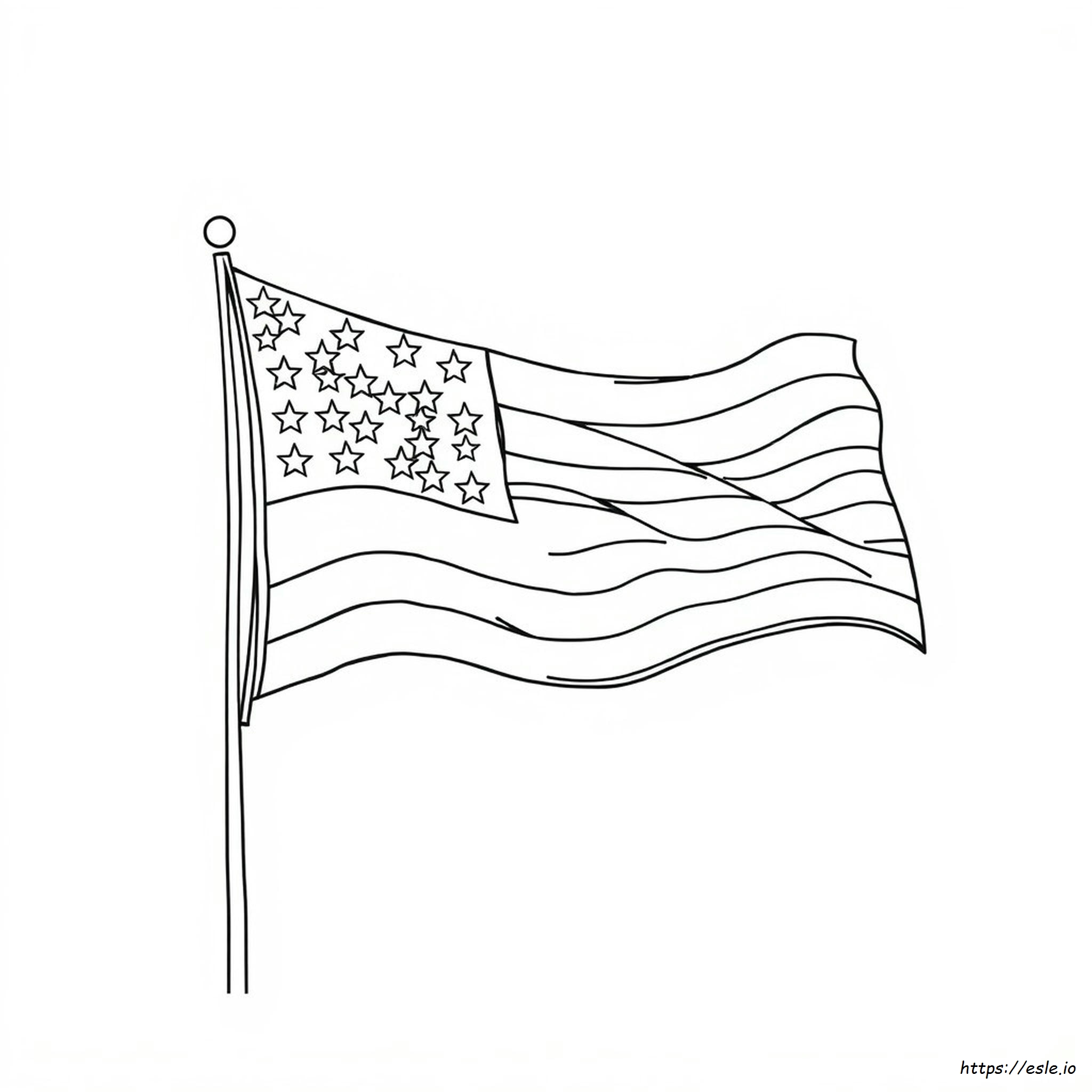 United States Flag Coloring Page