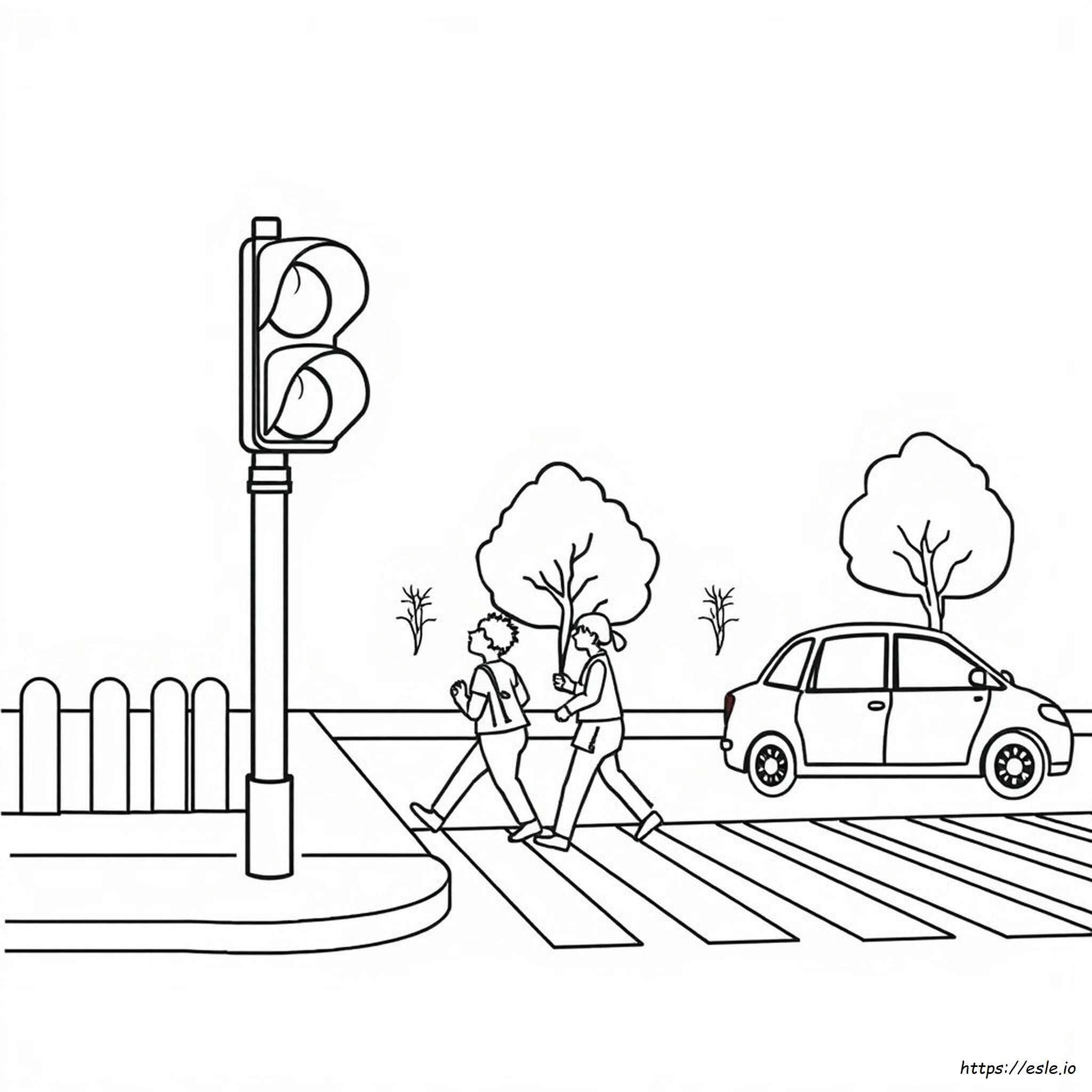 Hojas Para Colorear De Seguridad Vial Gratis