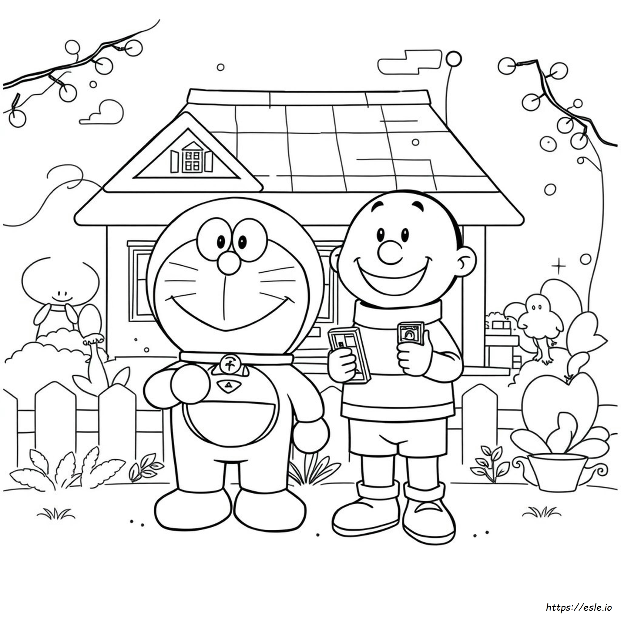 Doraemon And Nobita Colouring Pages