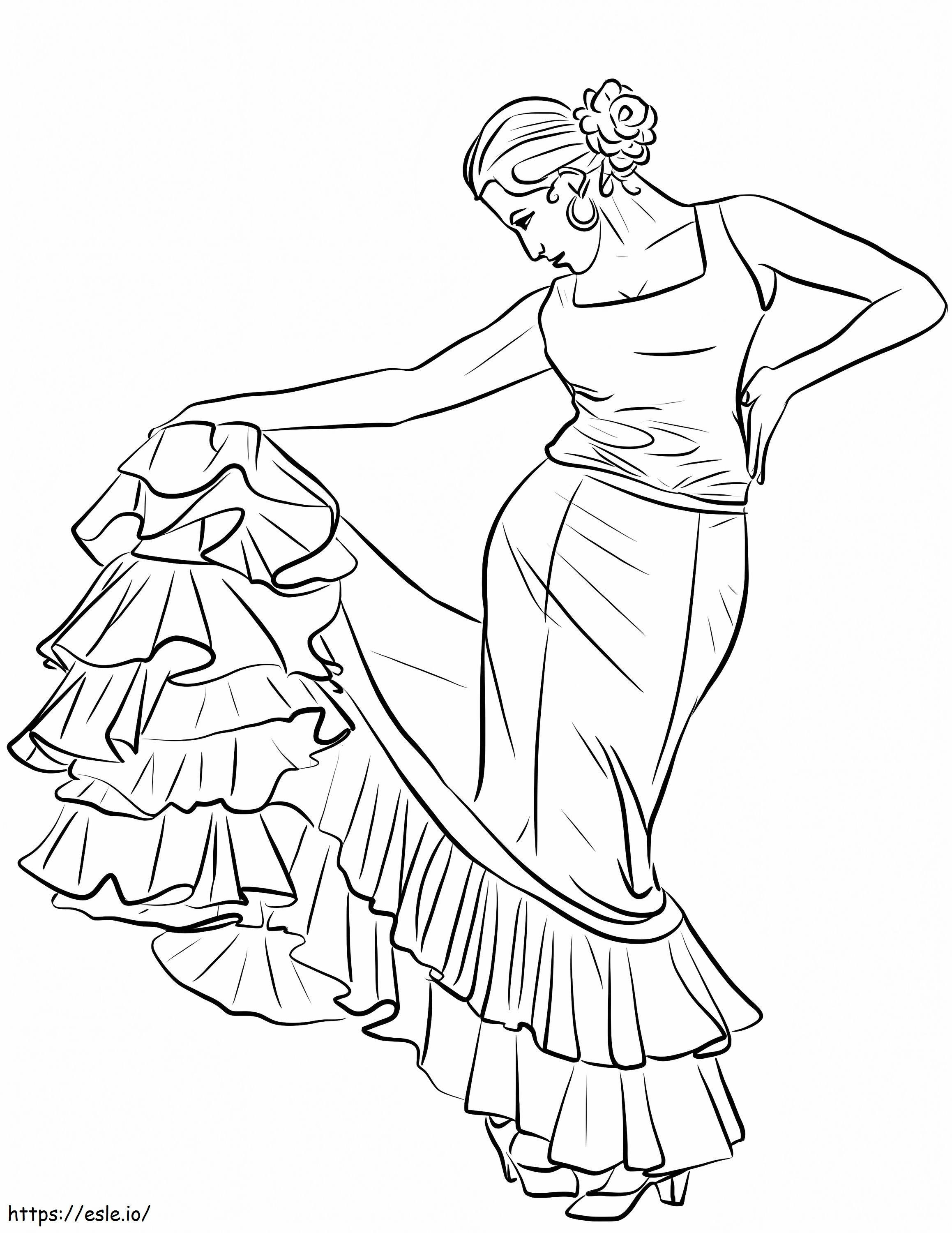 Spanish Dancer coloring page