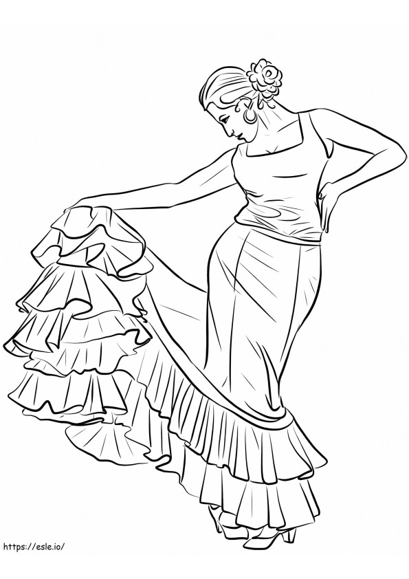 Spanish Dancer coloring page