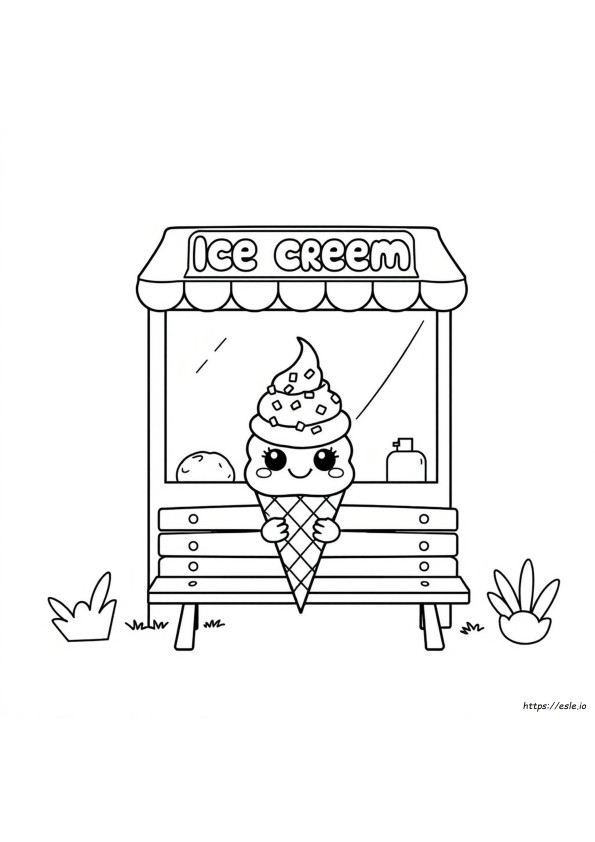 Gelato Kawaii Da Colorare