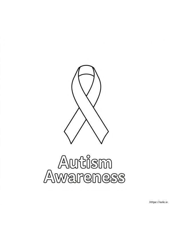Autism Awareness Ribbon Coloring Page