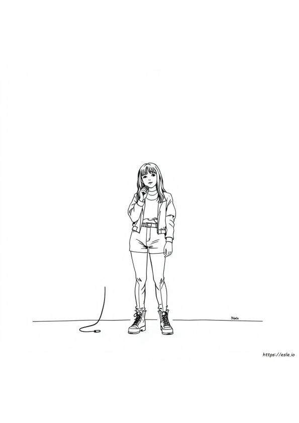 Desenho Da Billie Eilish Para Colorir