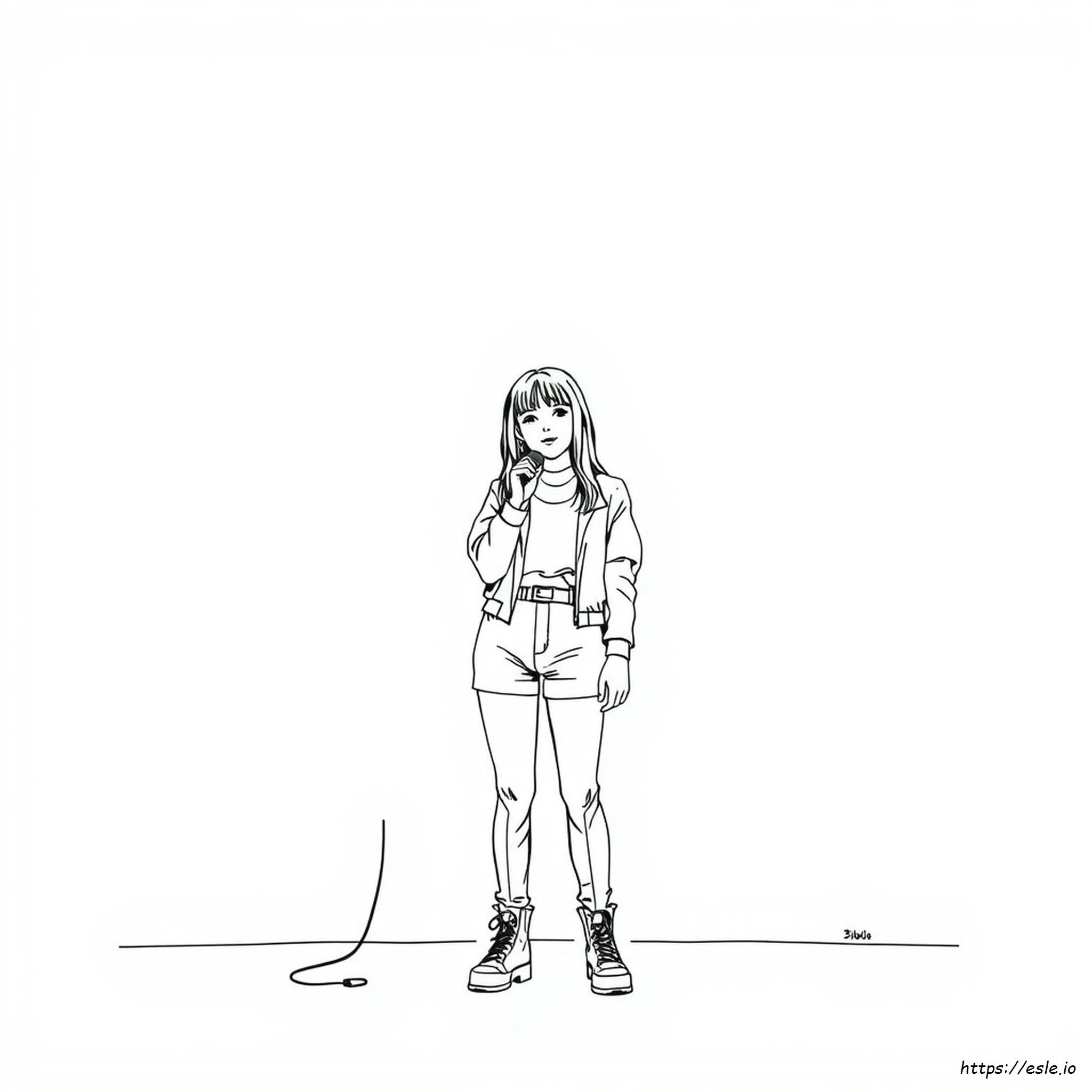 Szkic Billie Eilish Kolorowanka