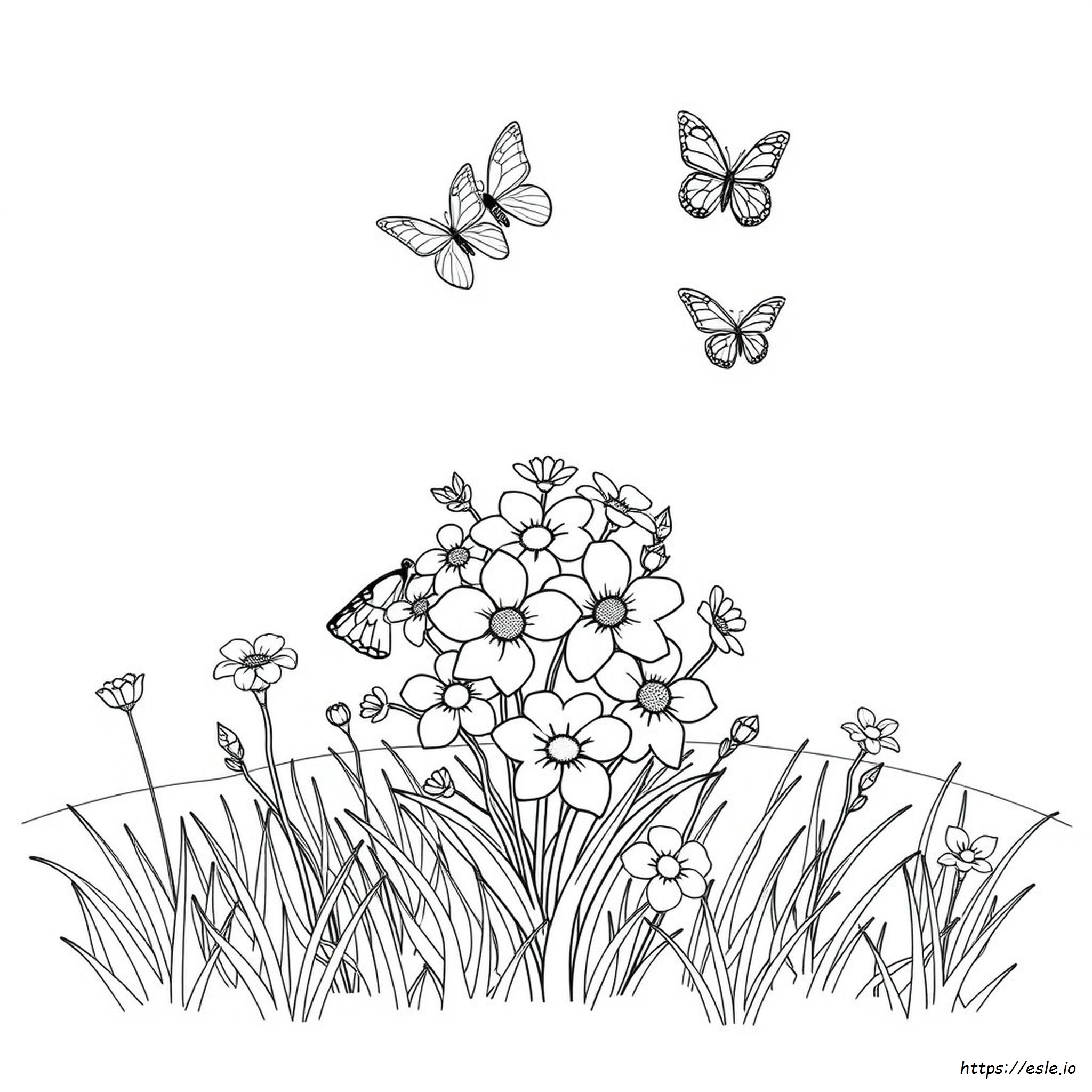Blumendesign Ausmalbilder