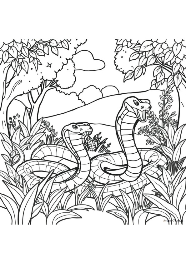 コブラ ぬりえ 無料 塗り絵