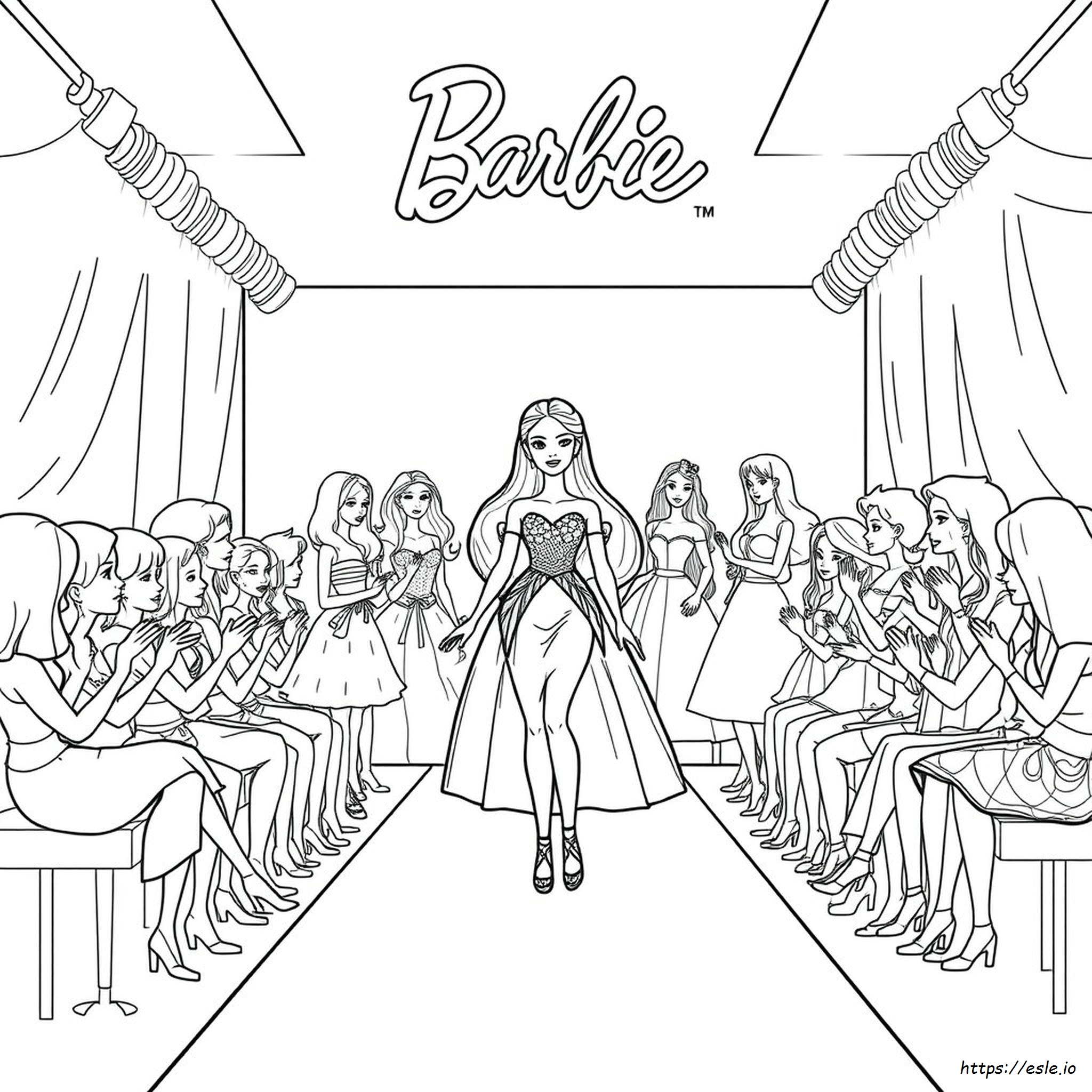 Barbie Fashion Show Coloring Pages