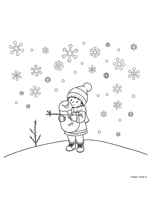 Coloriages Points Hiver