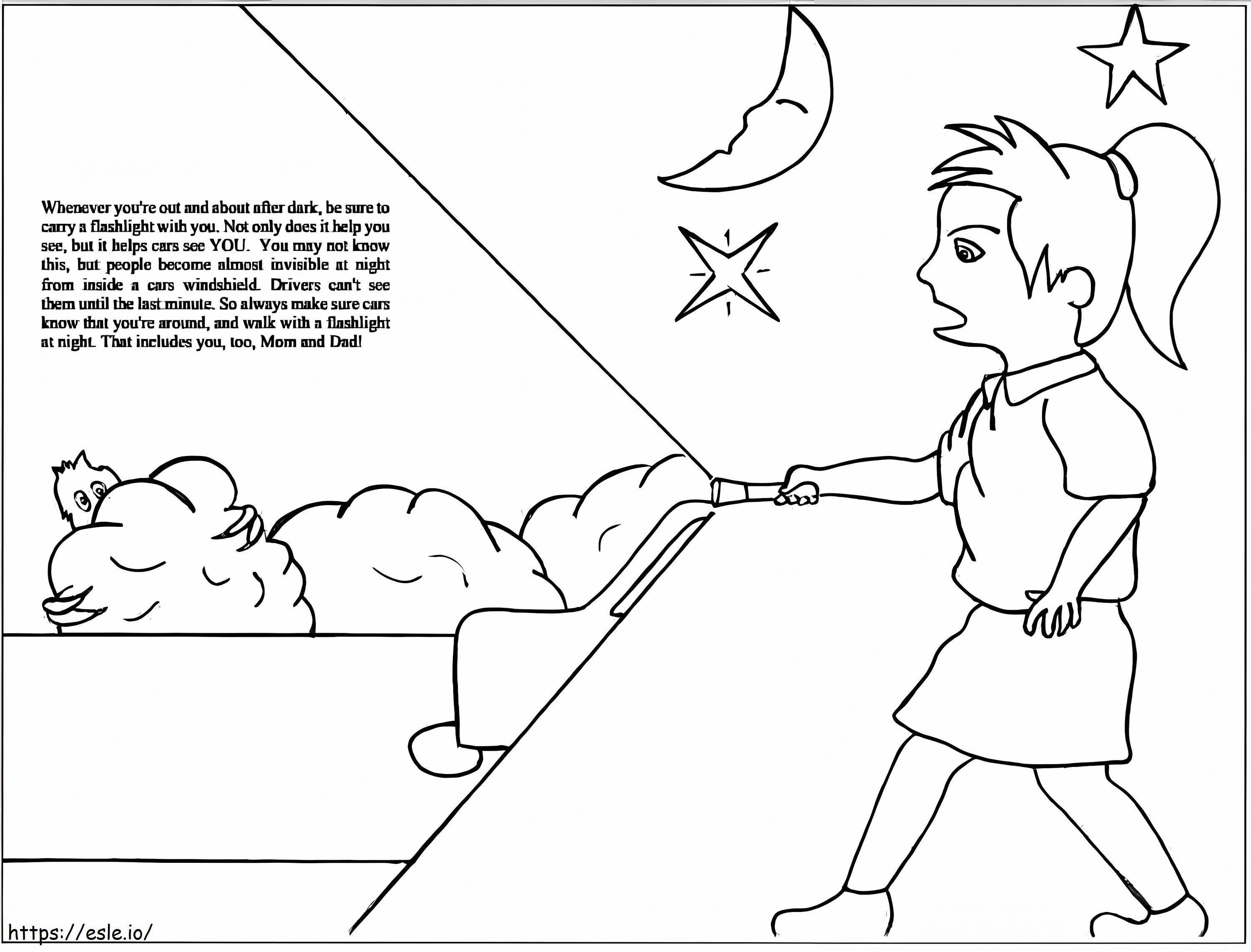 Out At Night coloring page