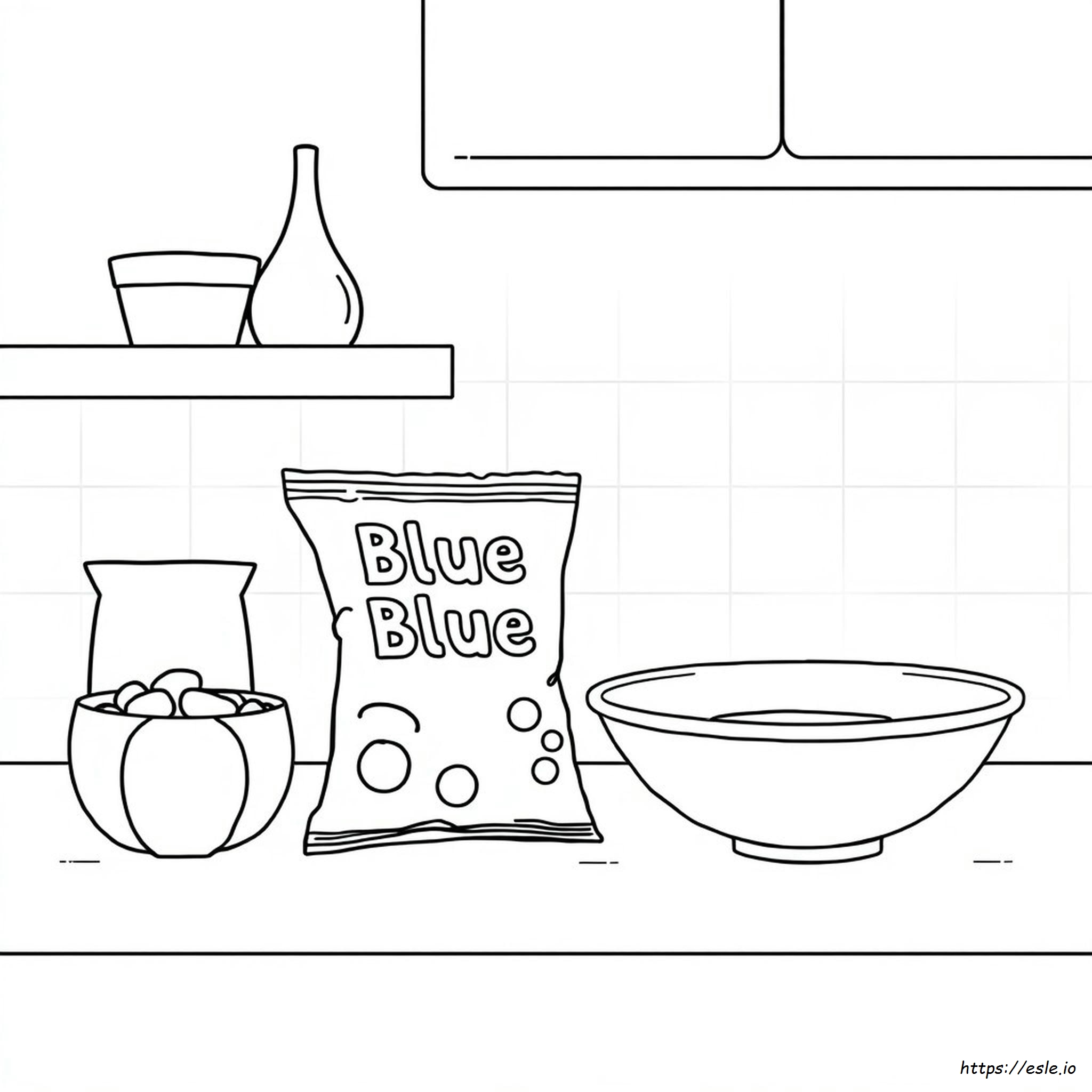 Blauwe Kleurstof E-Nummer kleurplaat