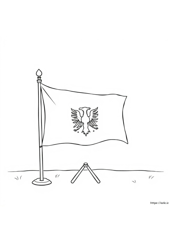 Albanian Flag Coloring Page