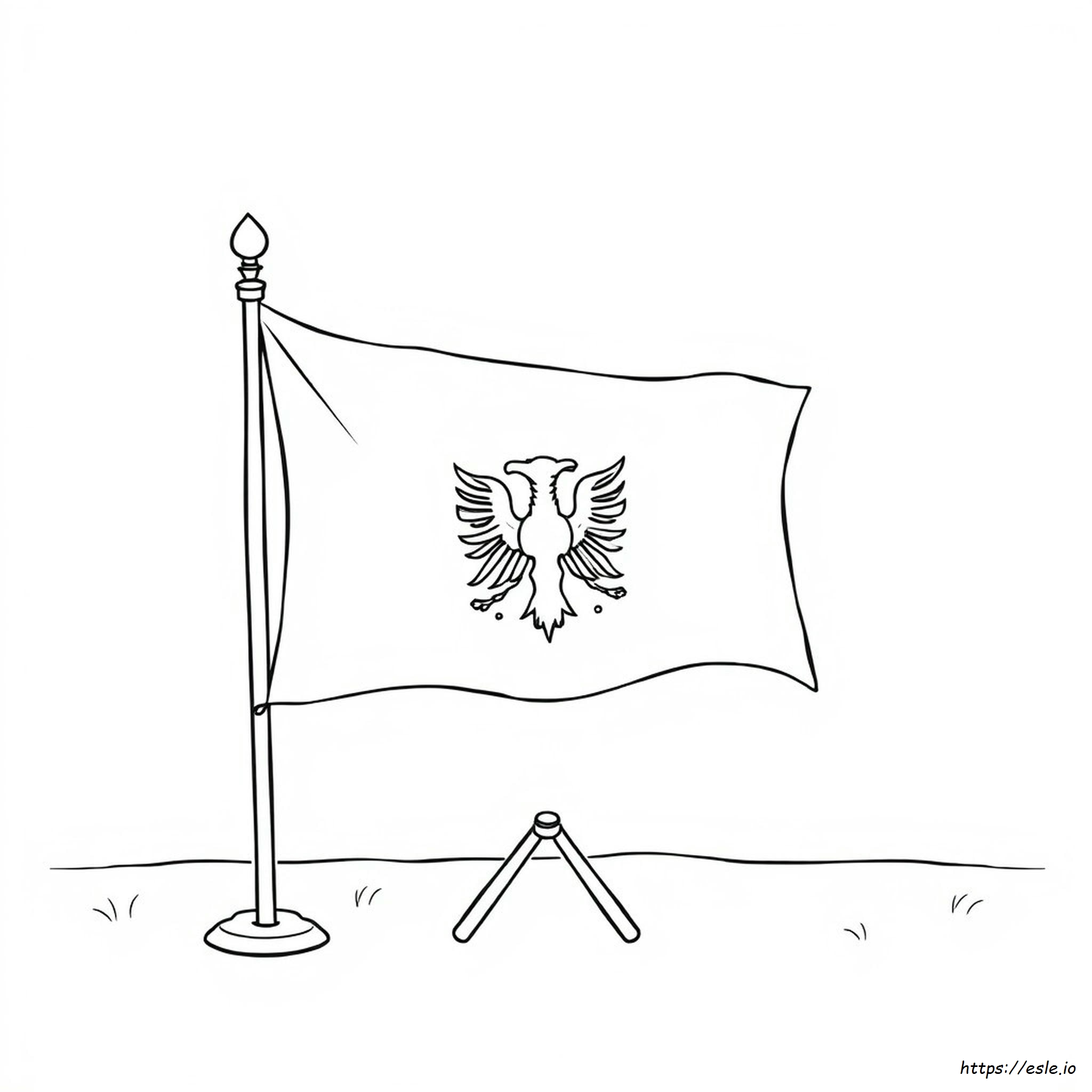 Albanese Vlag Kleurplaat kleurplaat