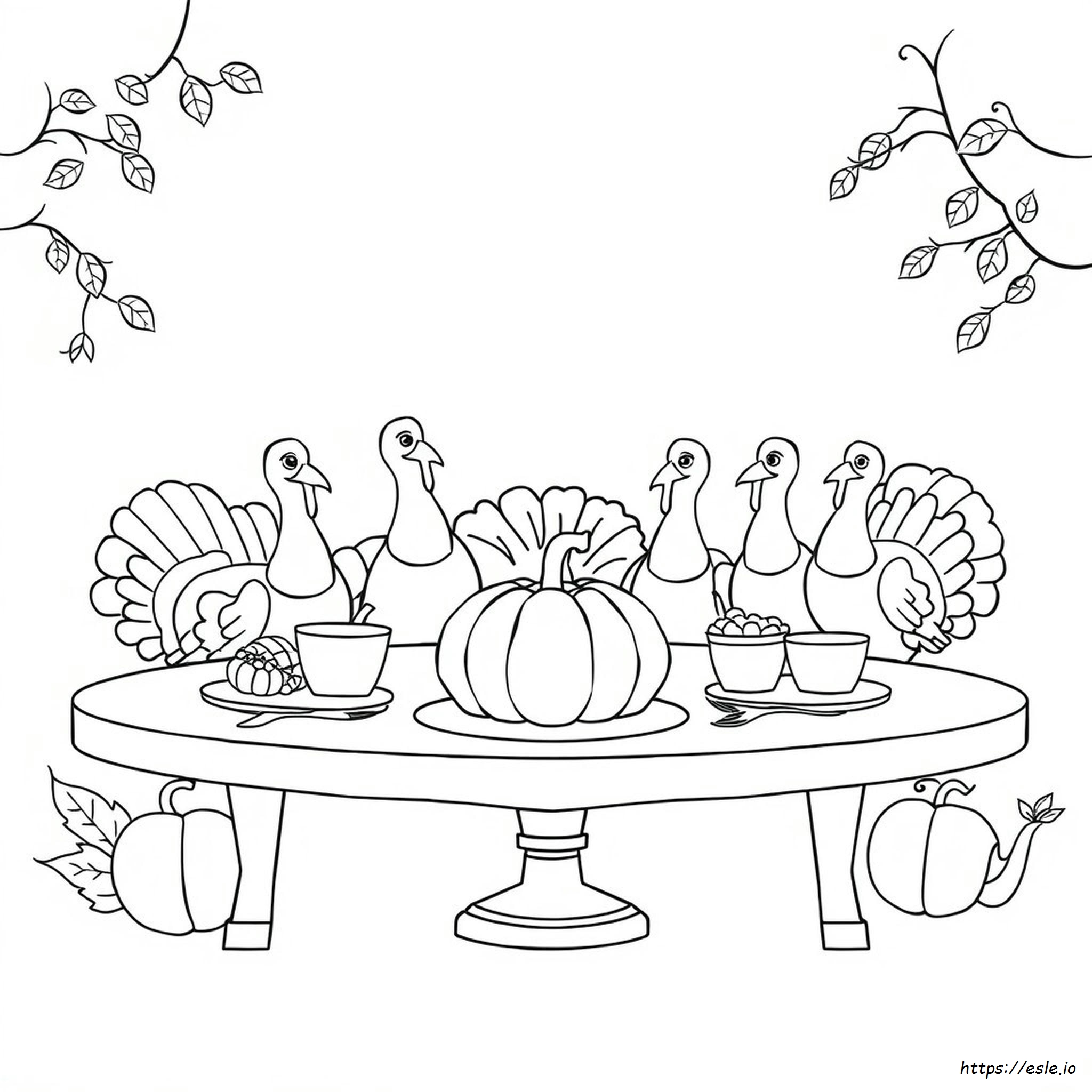 Eenvoudige Thanksgiving Kleurplaat kleurplaat