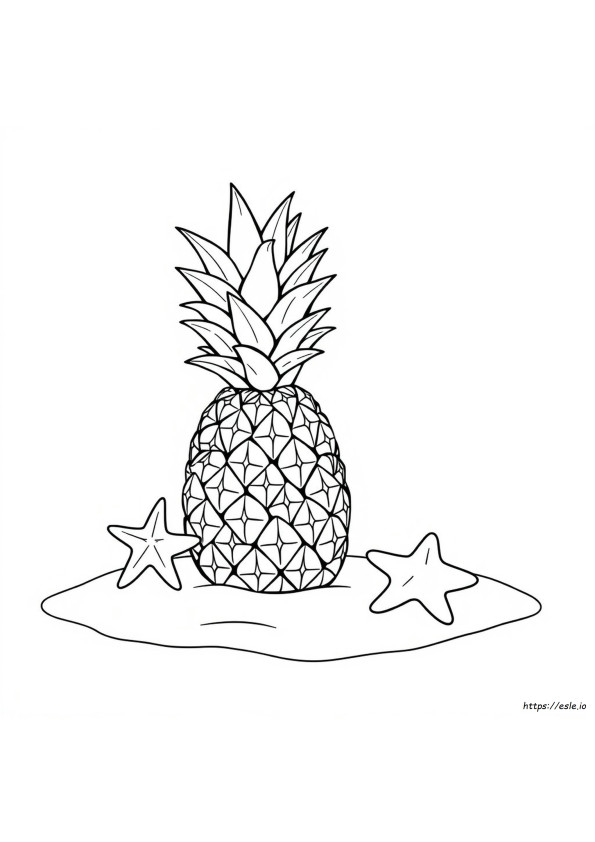 Hoja Para Colorear: Lindo Piña Para Colorear