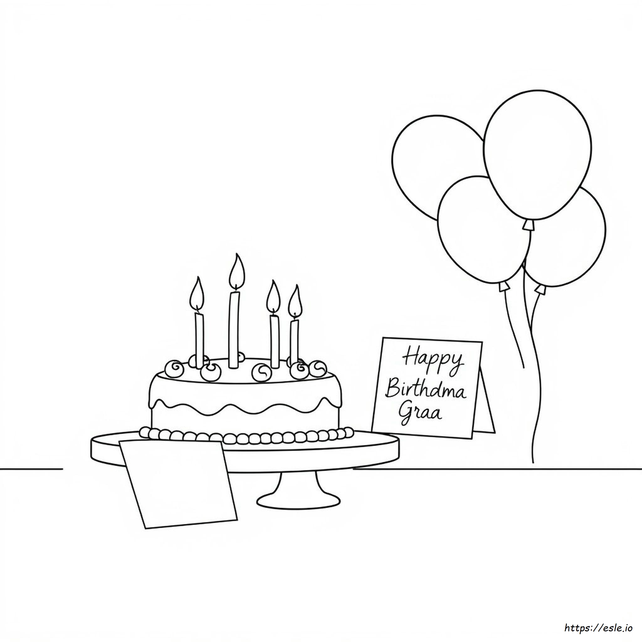 Happy Birthday Grandma Coloring Pages