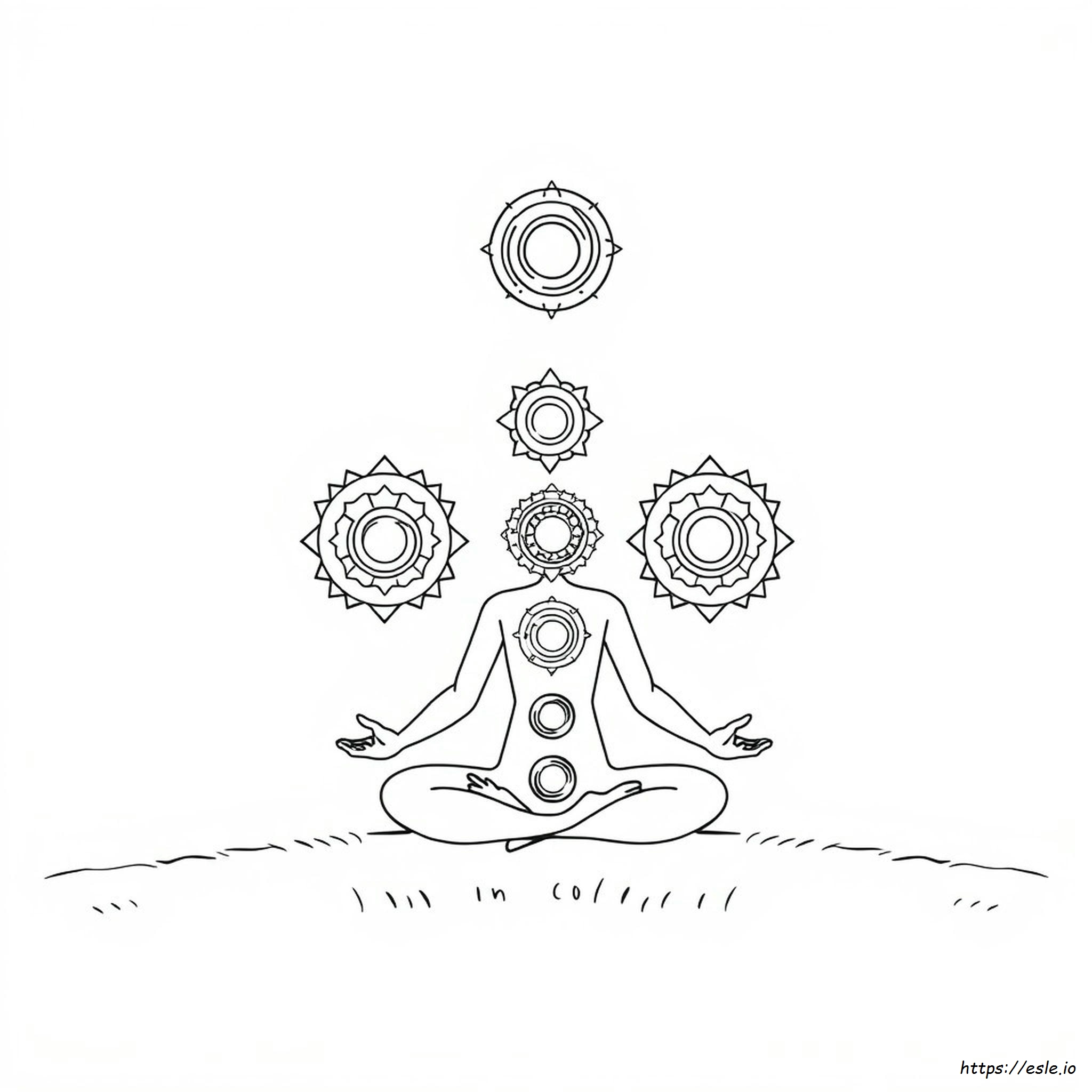 Chakra Kleuren Op Volgorde kleurplaat