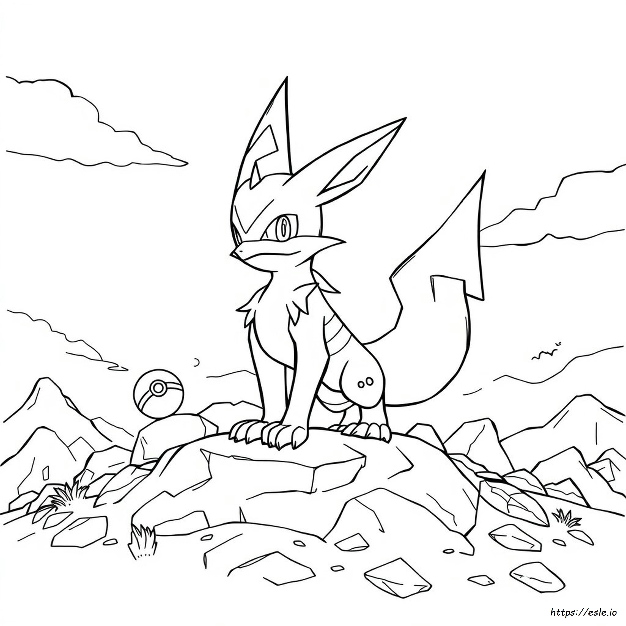 Lucario Kleurplaat kleurplaat