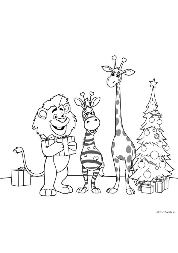 Madagaskar Weihnachten Ausmalbilder