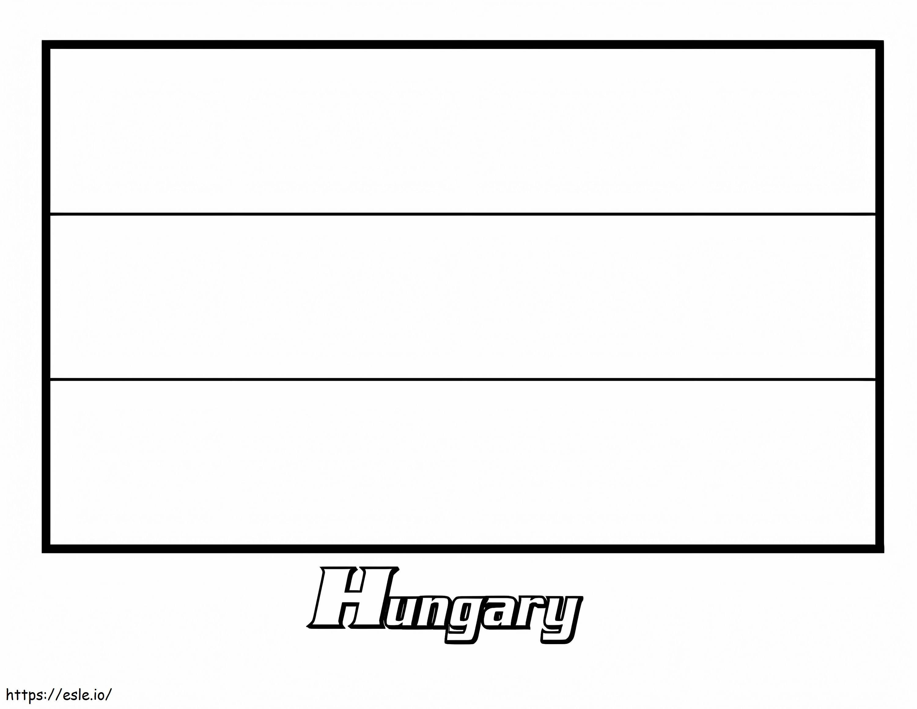 Hungarys Flag coloring page