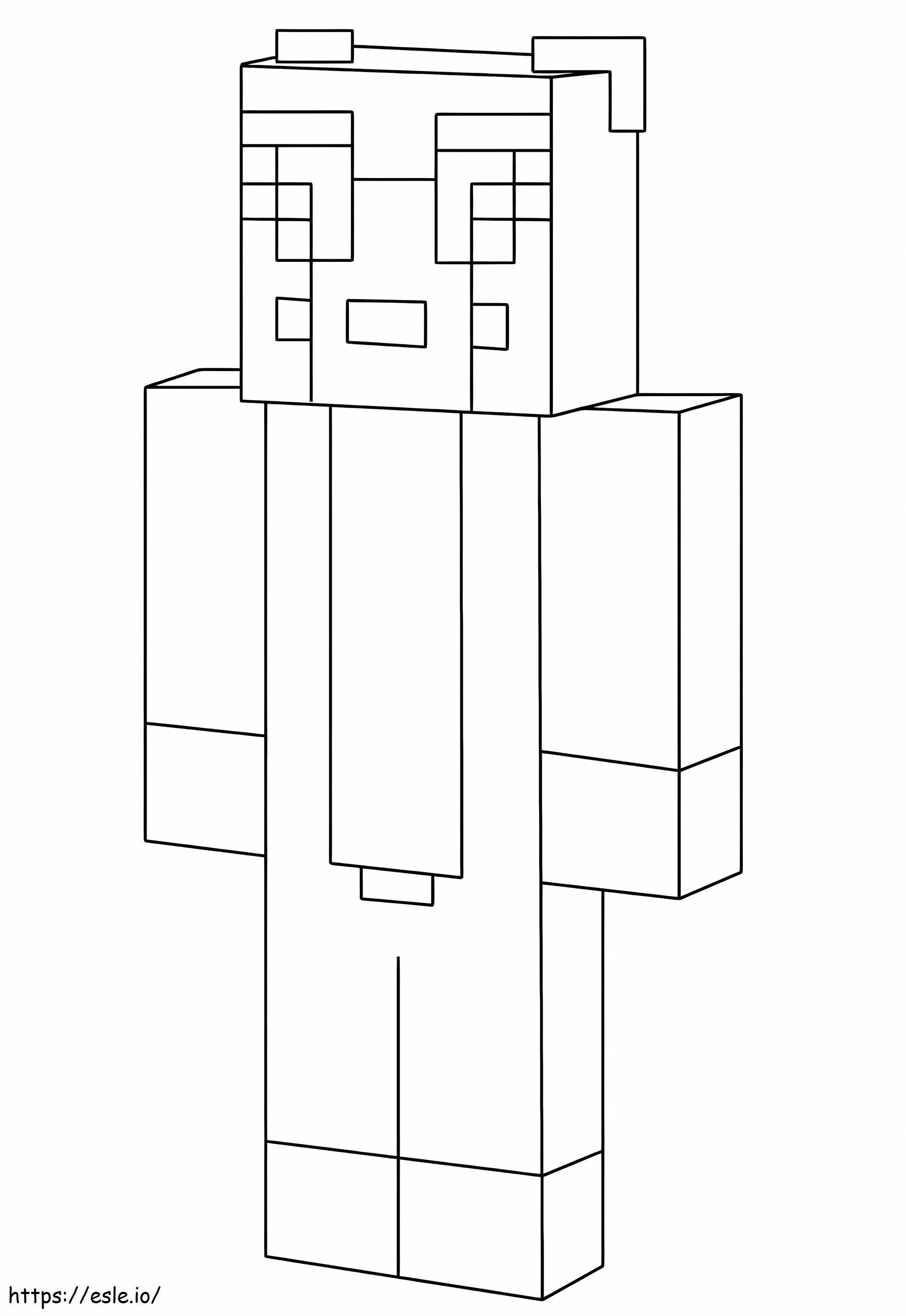Coloriage Stampy long nez Minecraft 705X1024 à imprimer dessin