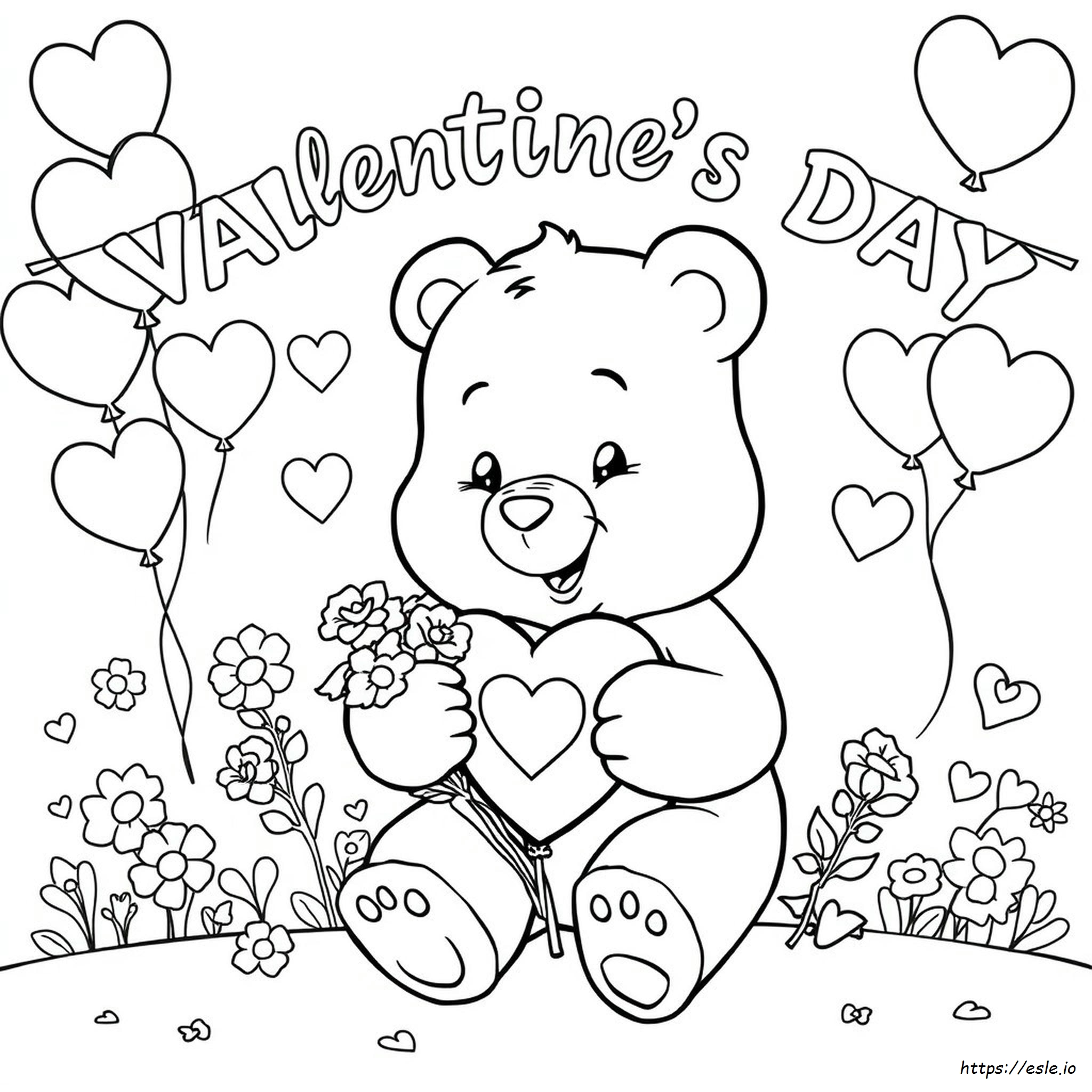 Care Bär Valentinstag Ausmalbilder