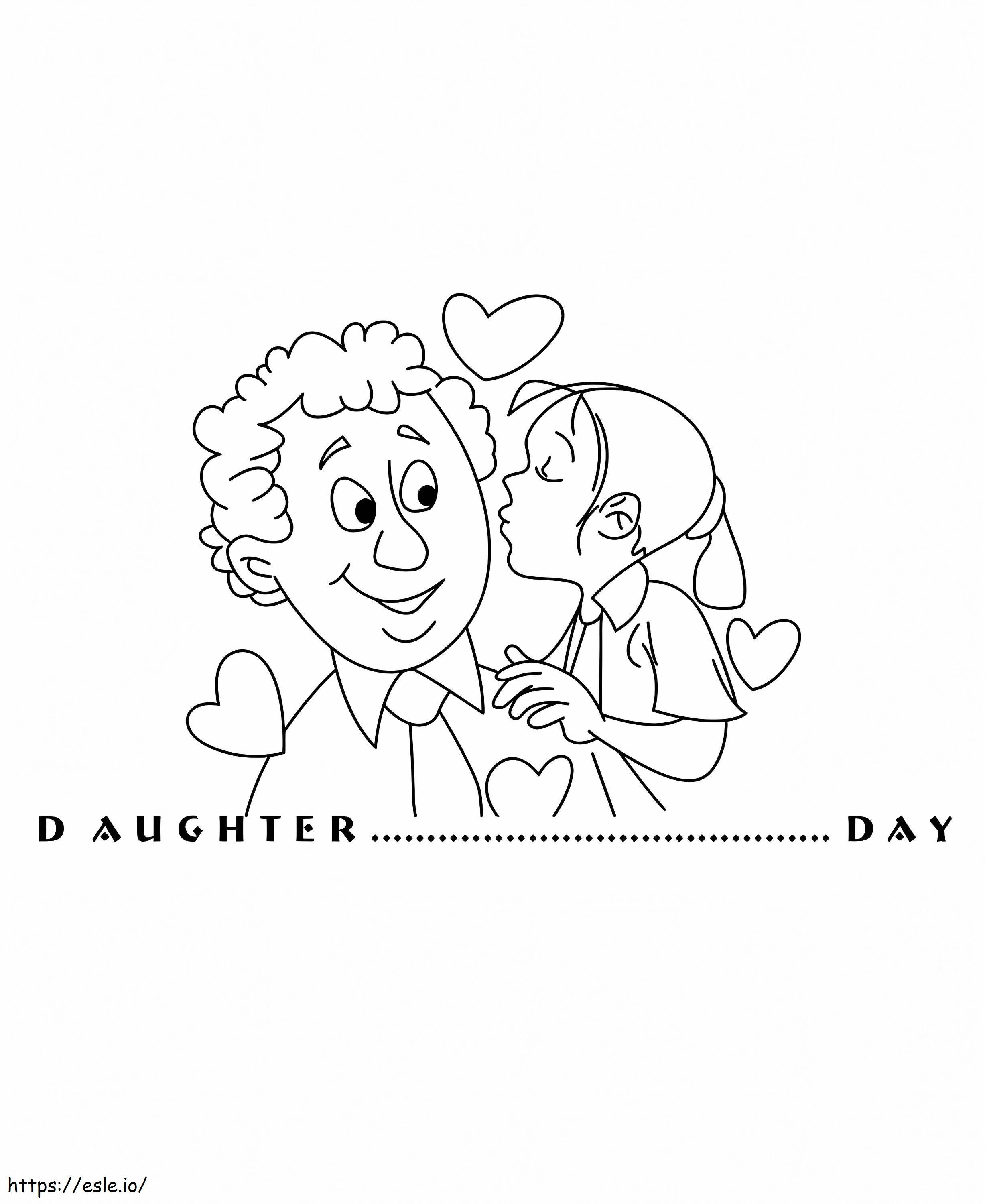 Tytärten päivä rakas isä värityskuva